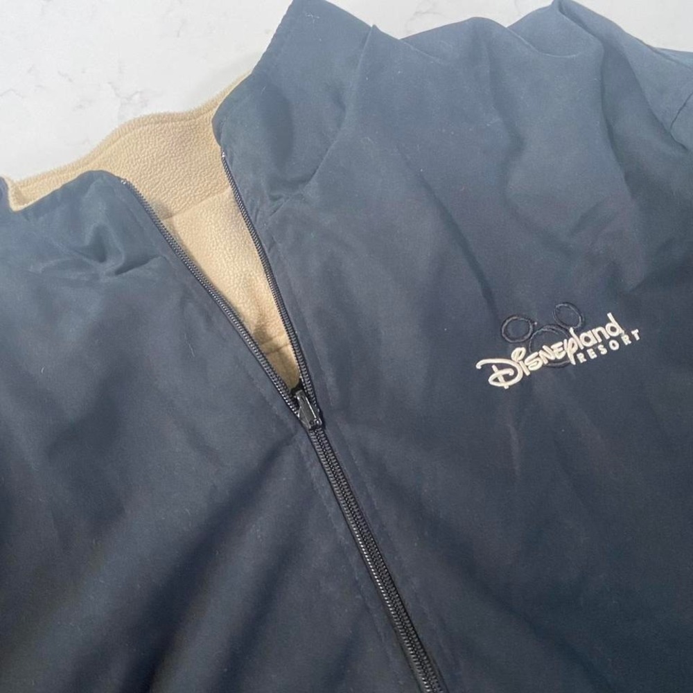 Vintage Disneyland Resort Black Quarter Zip Fleece Pullover XXL